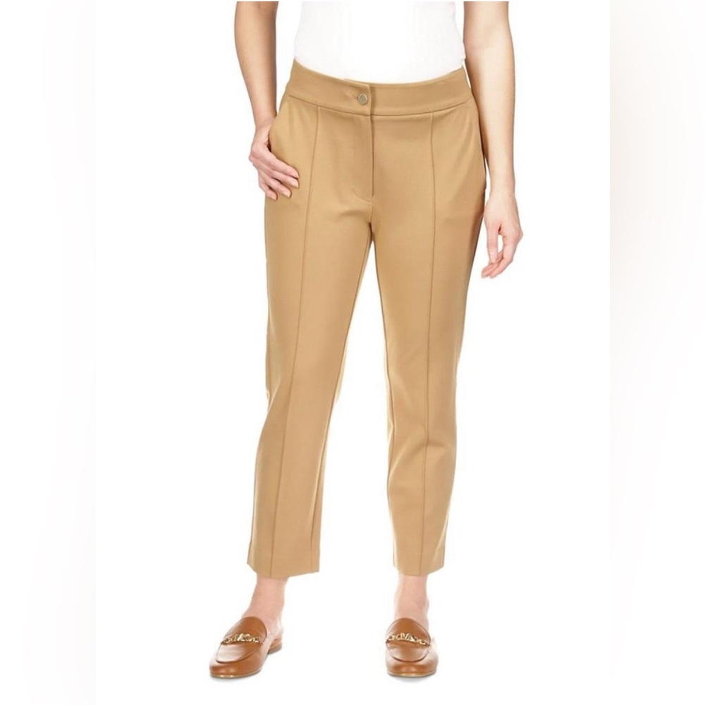 Michael Kors Petite High-Rise Ponte Pintruck Pants